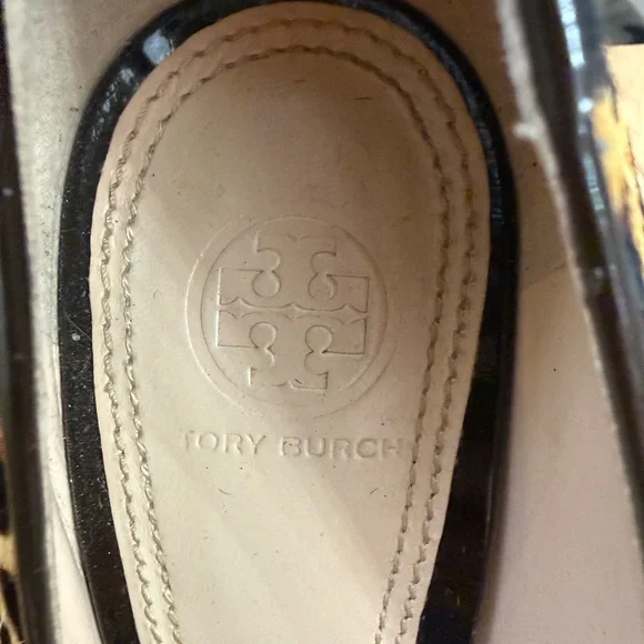 Tory Burch Suede Leopard Print Pointed Toe High Heels - Women size 8 - Picture 5 of 8